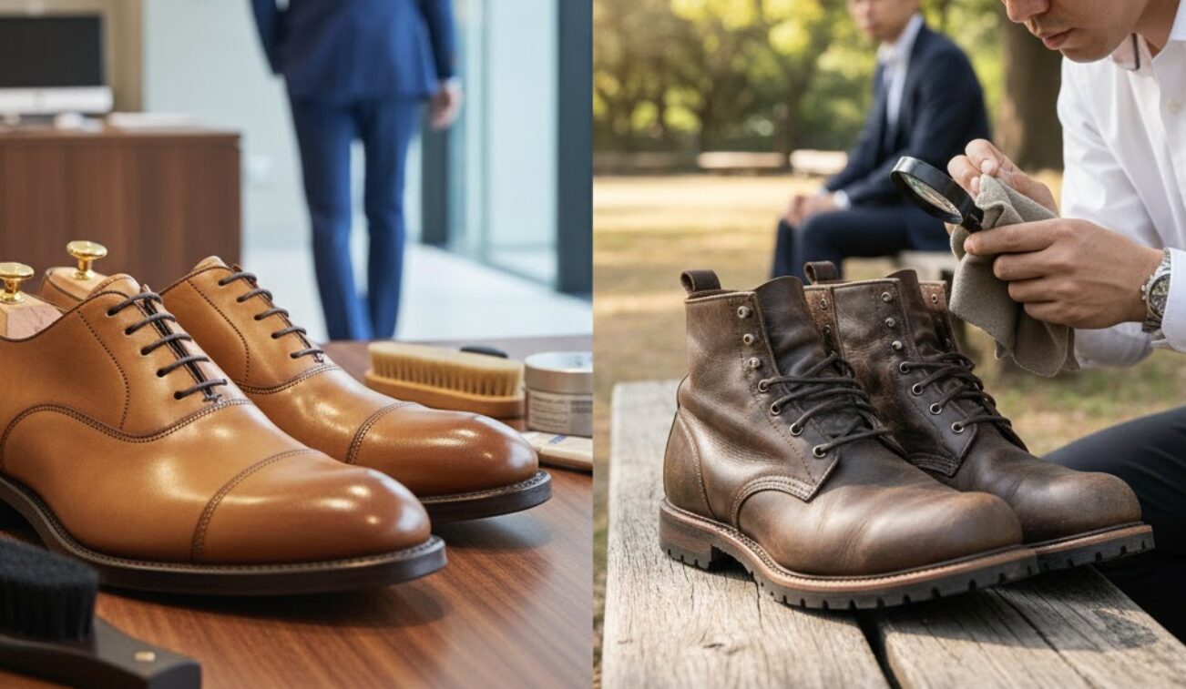 革靴の良いシワと悪いシワの見分け方!