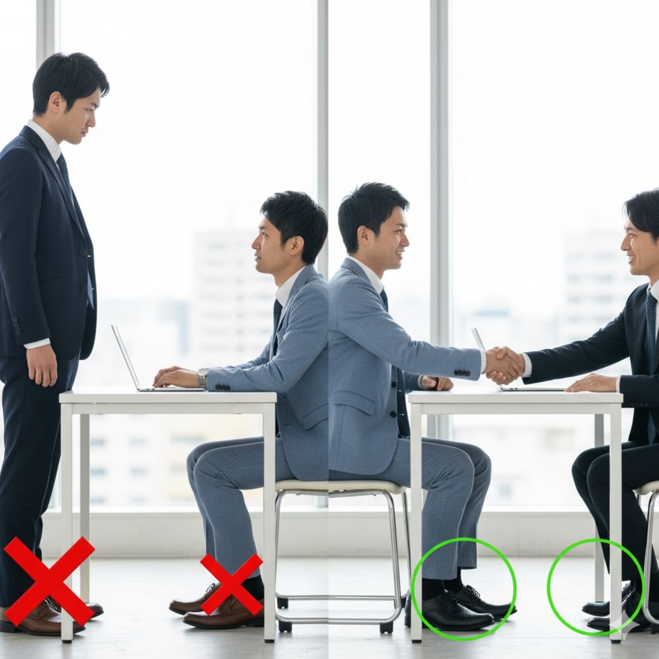 ビジネス シューズ 紐 なし マナー