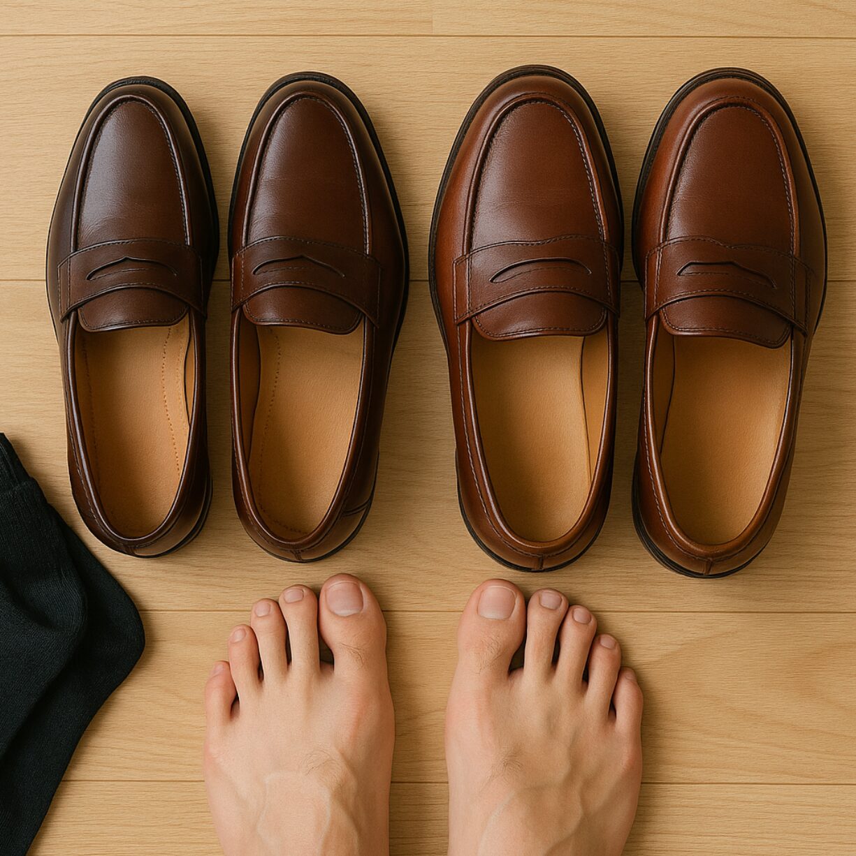 ローファー 横幅 きつい