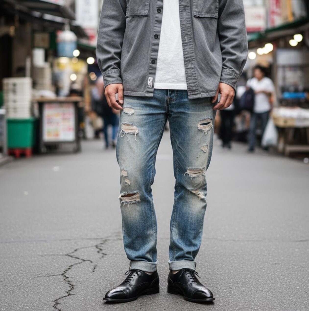 ストレートチップ カジュアルコーデ