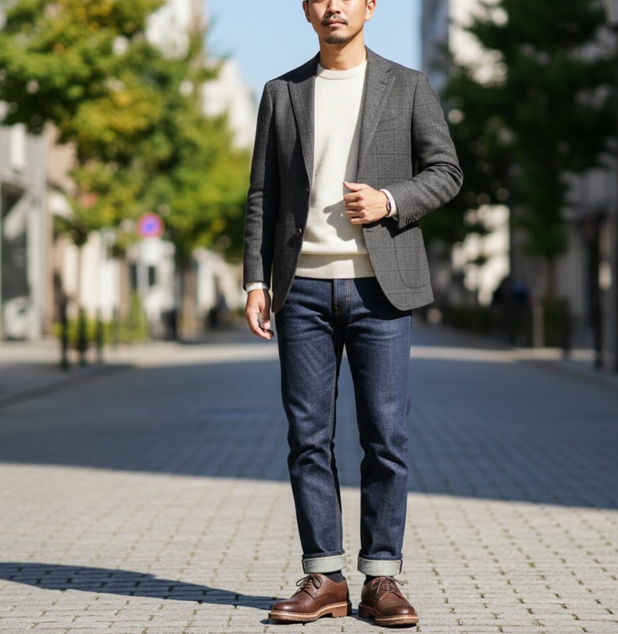 ストレートチップ カジュアルコーデ