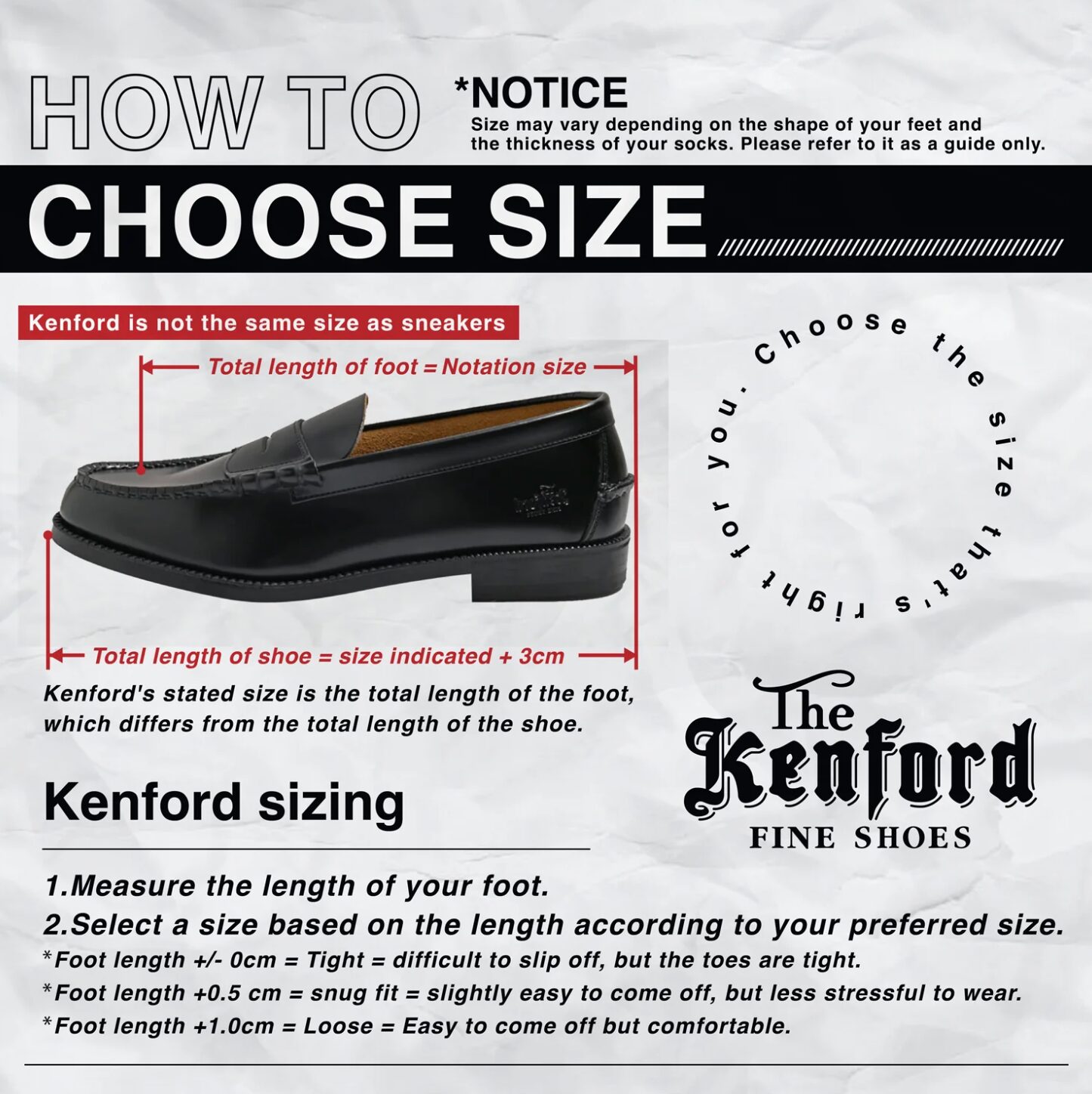 ケン フォード ローファー サイズ 感