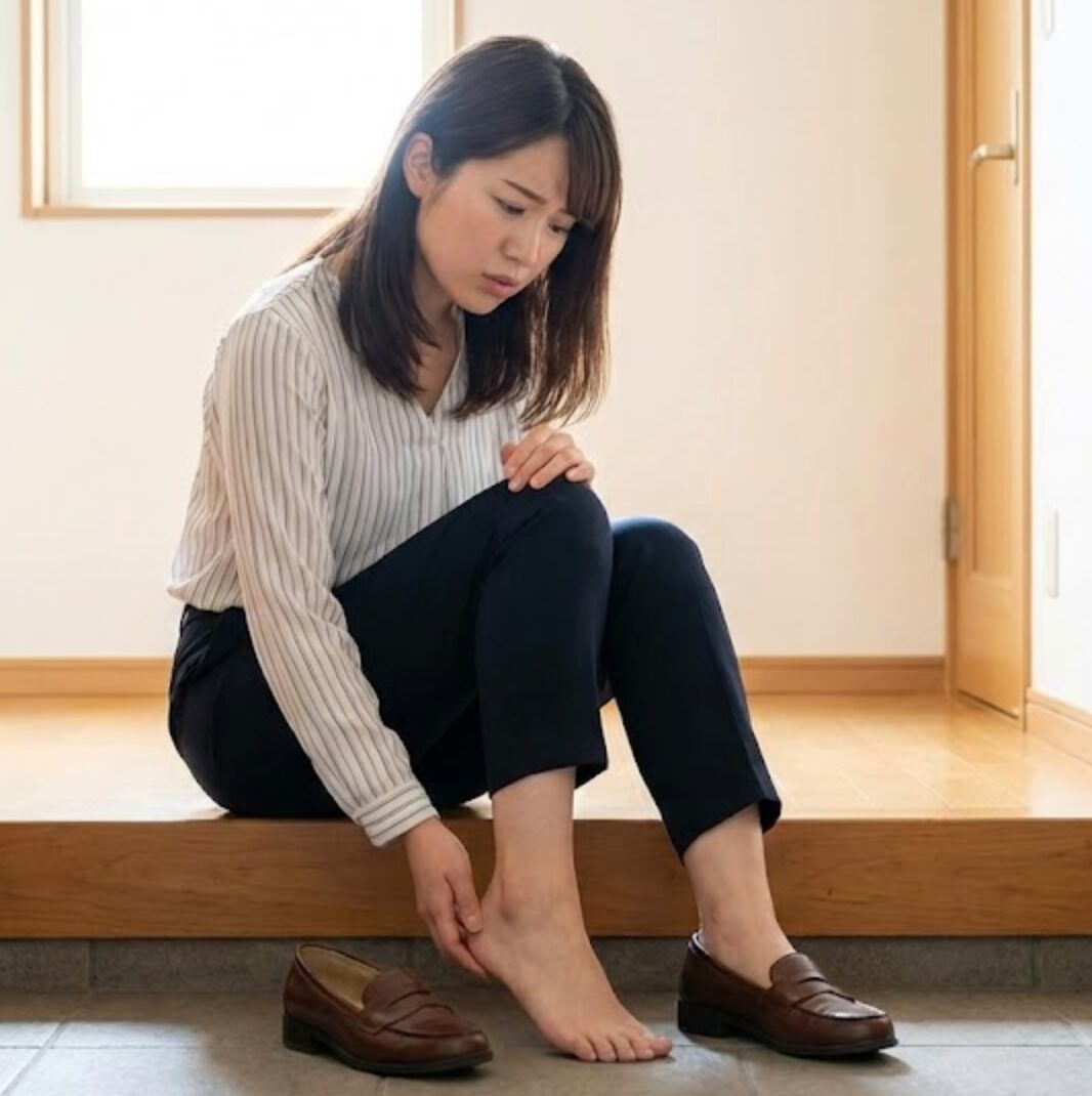 ローファー かかと 脱げる 対策