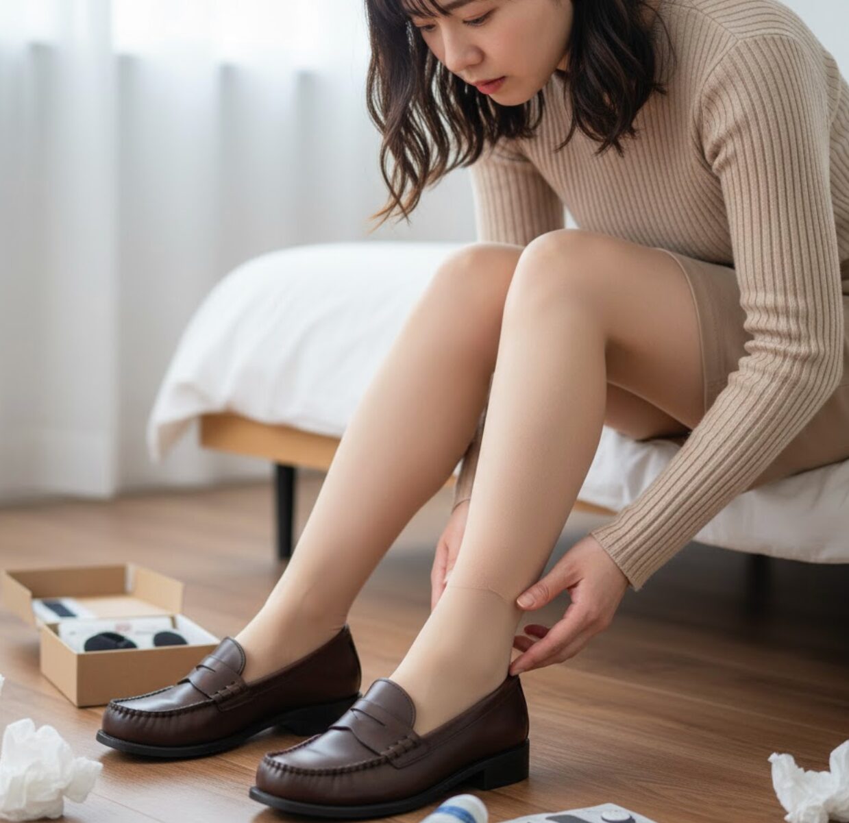 ローファー ストッキング だけ