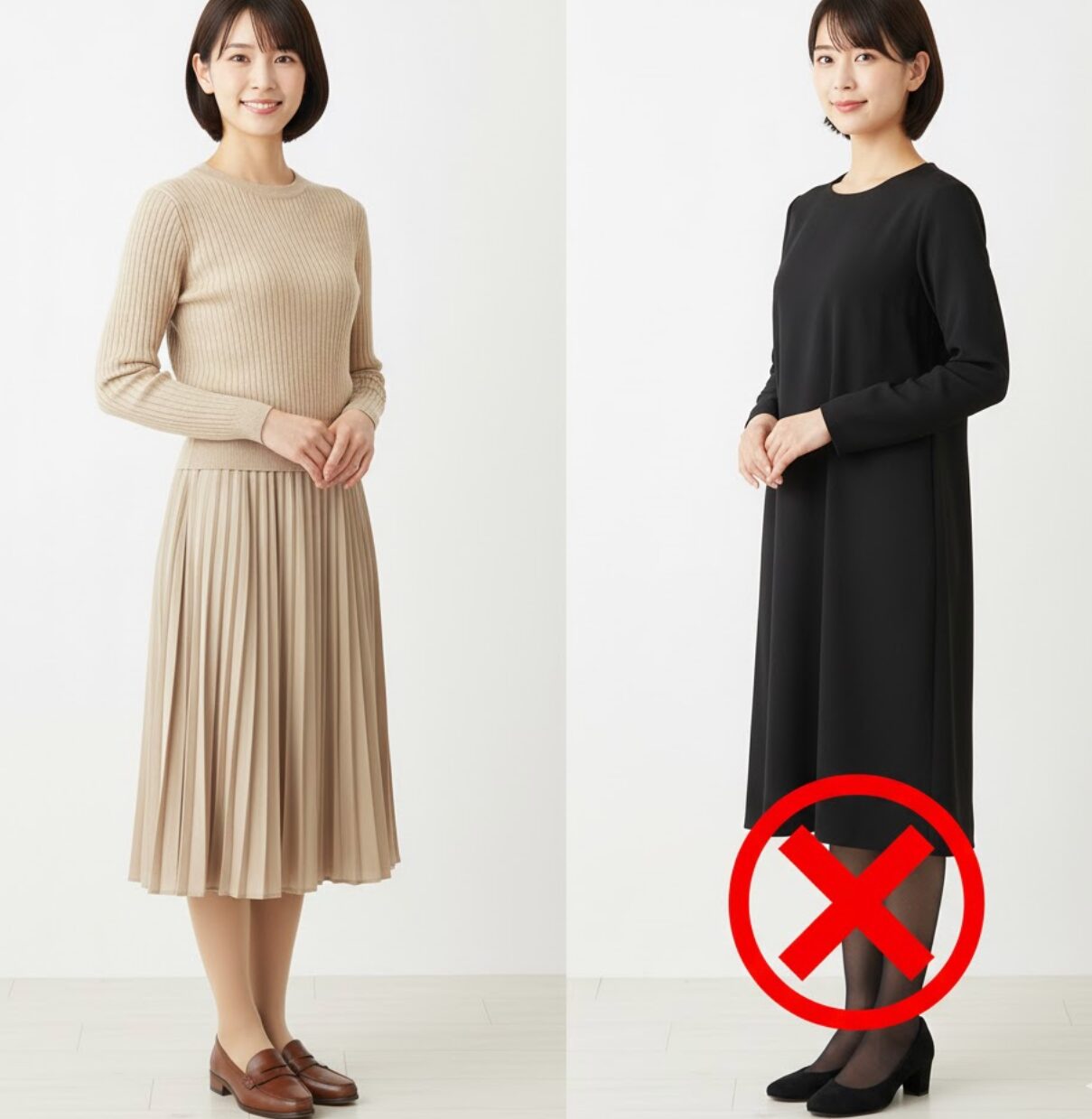 ローファー ストッキング だけ