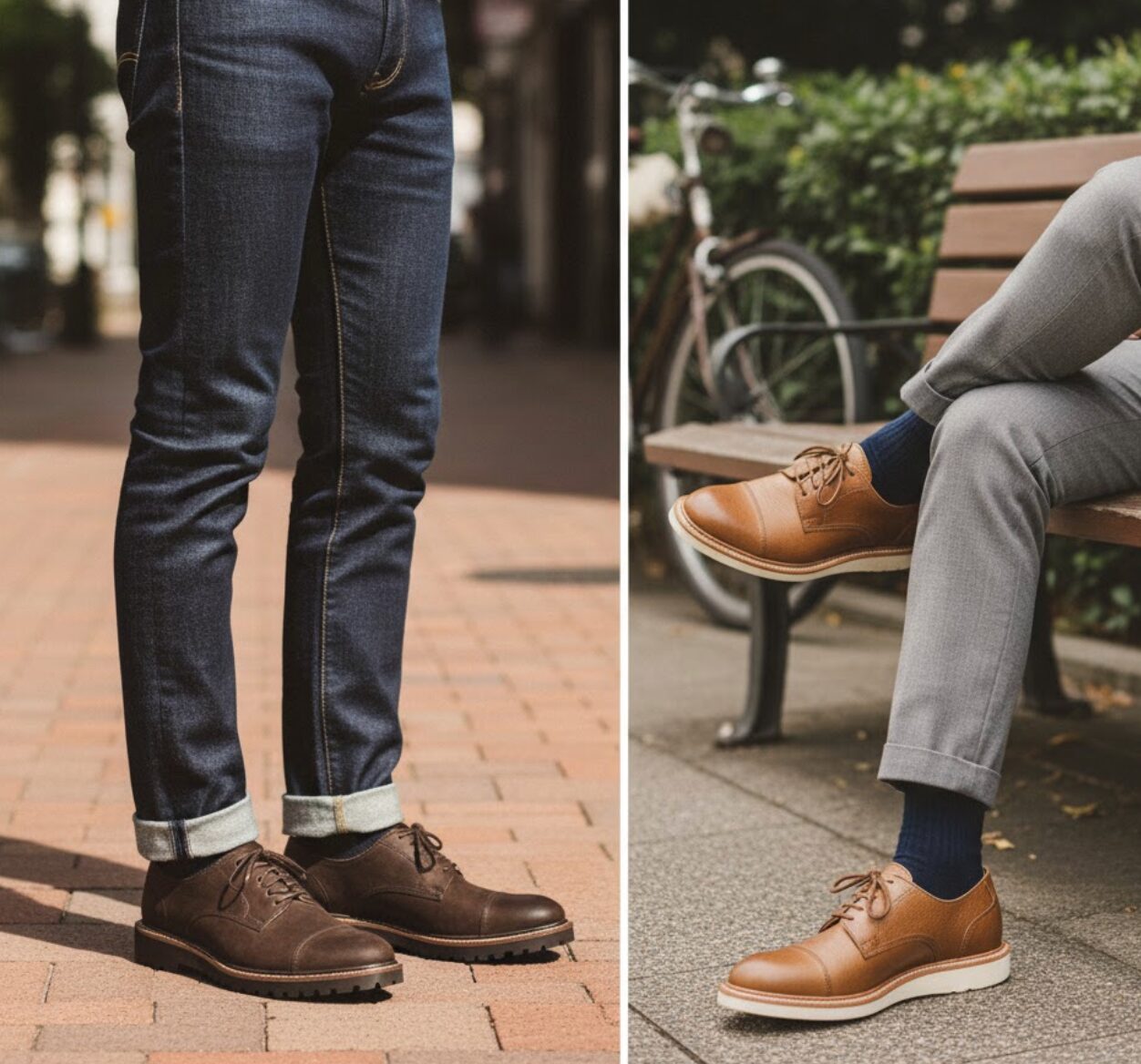 プレーントゥ ストレートチップ どっち