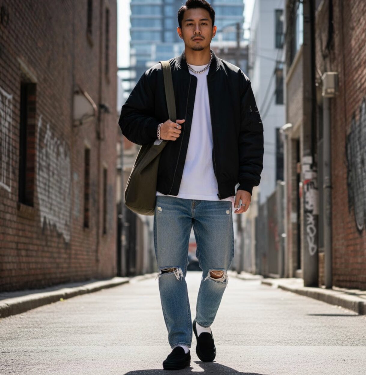 バンズ ローファー コーデ