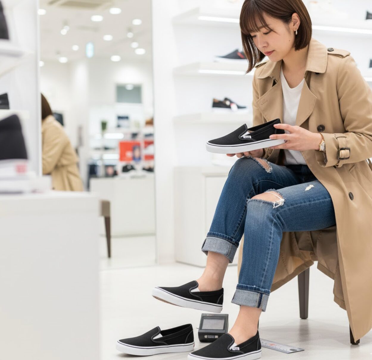 バンズ ローファー コーデ