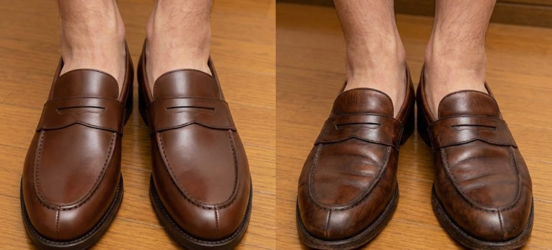 バー ウィック ローファー 経年 変化