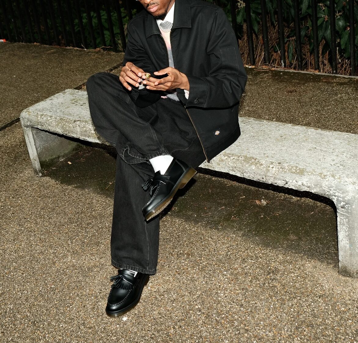 ドクター マーチン タッセル ローファー コーデ