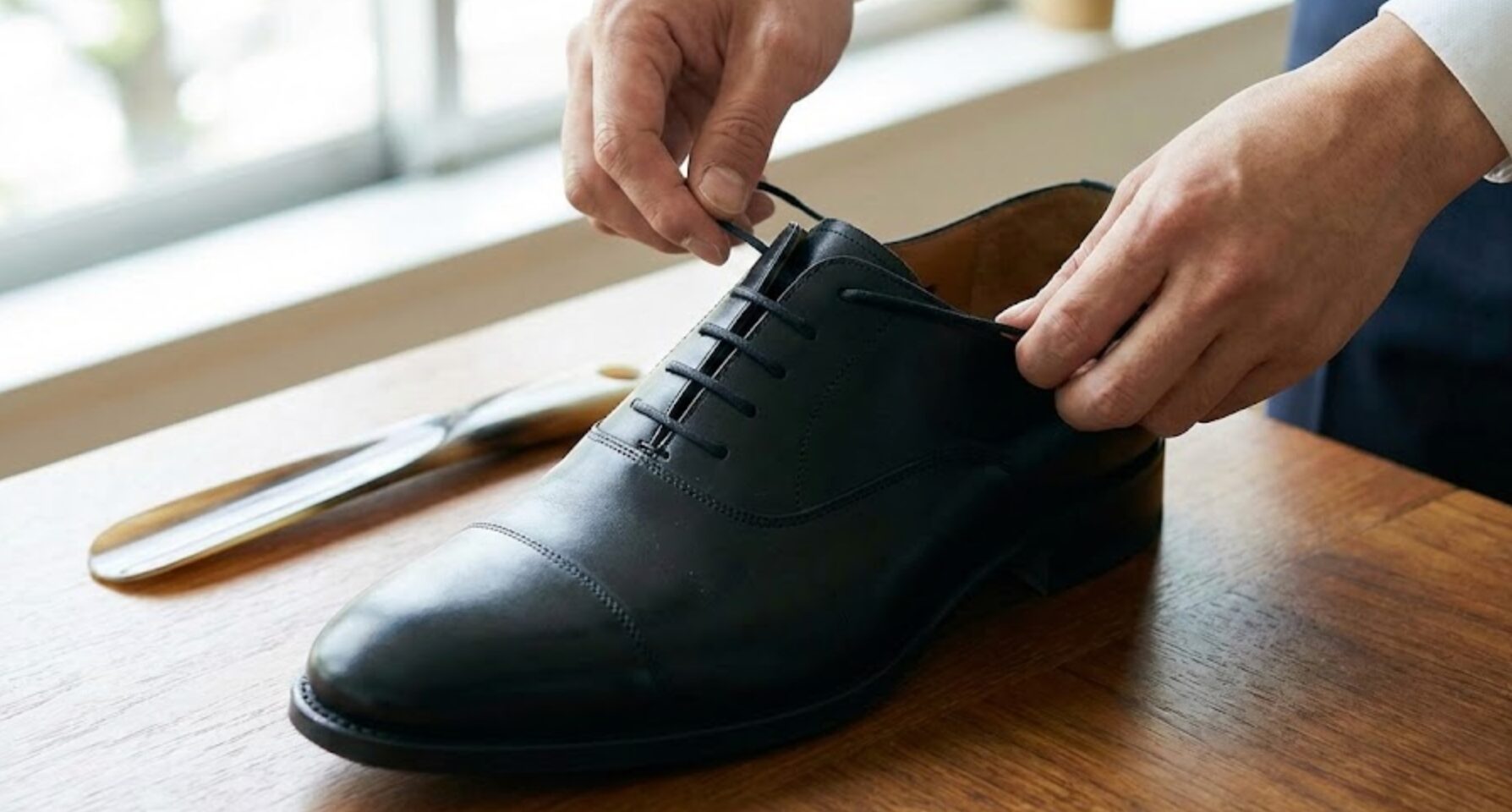 革靴 靴 紐 結び方 隠す