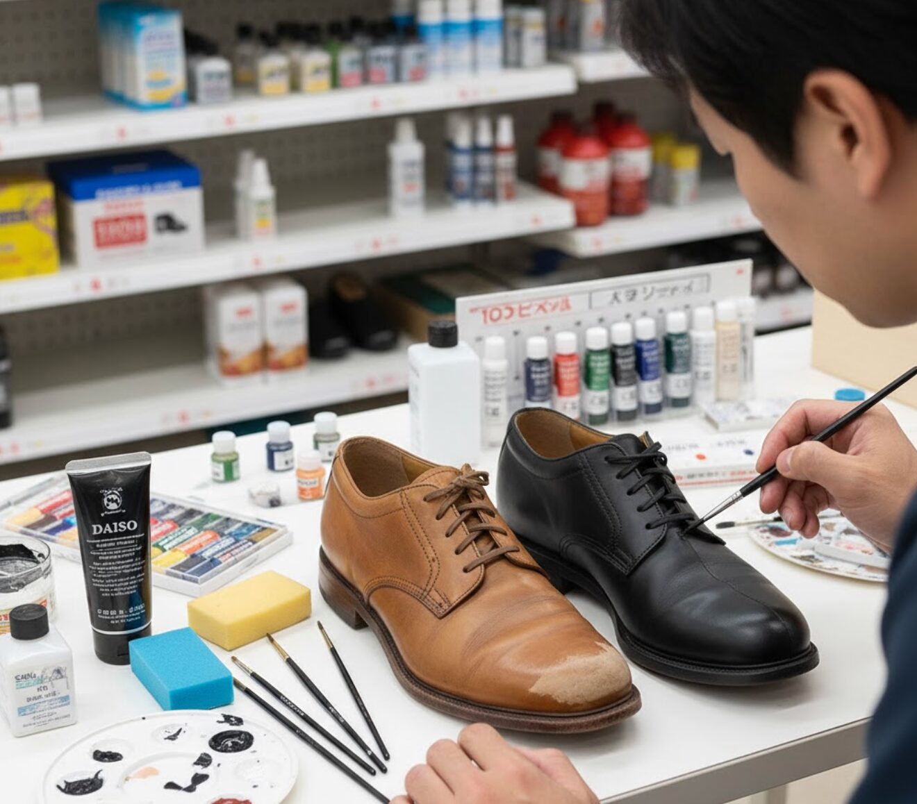 革靴 黒 染め 100 均