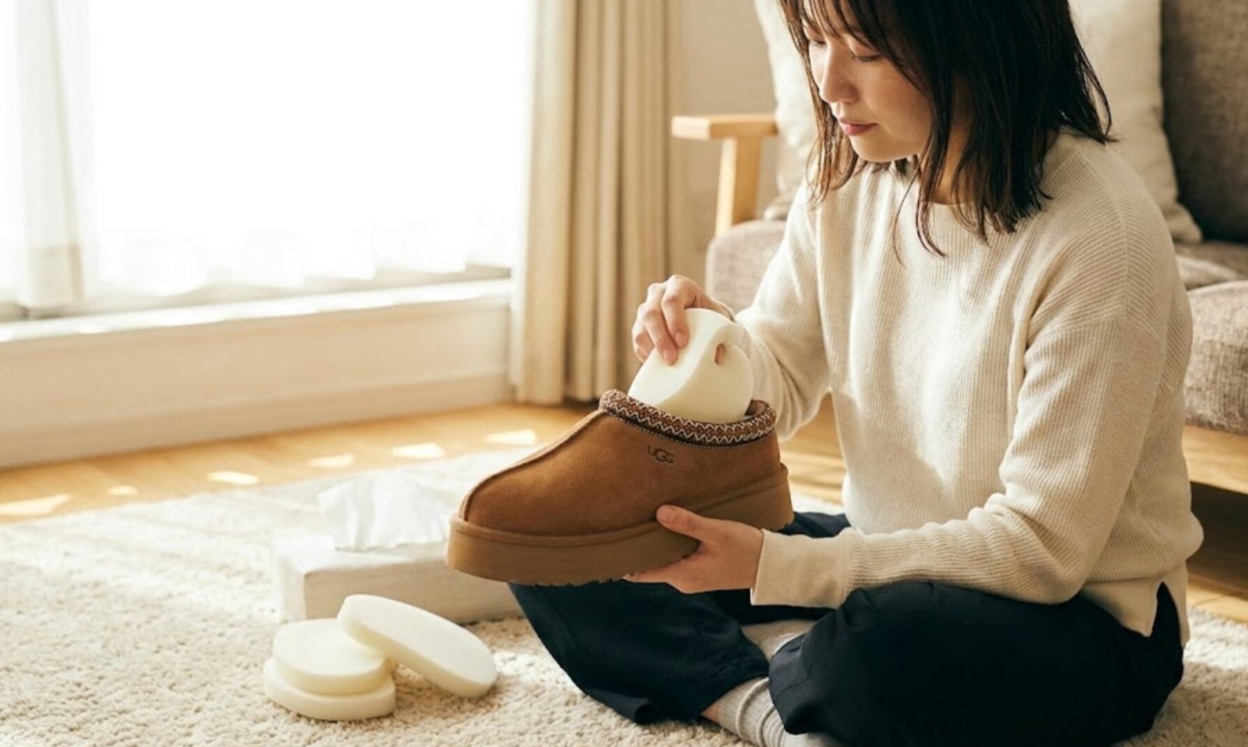 ムートンスリッポン 脱げる 対策