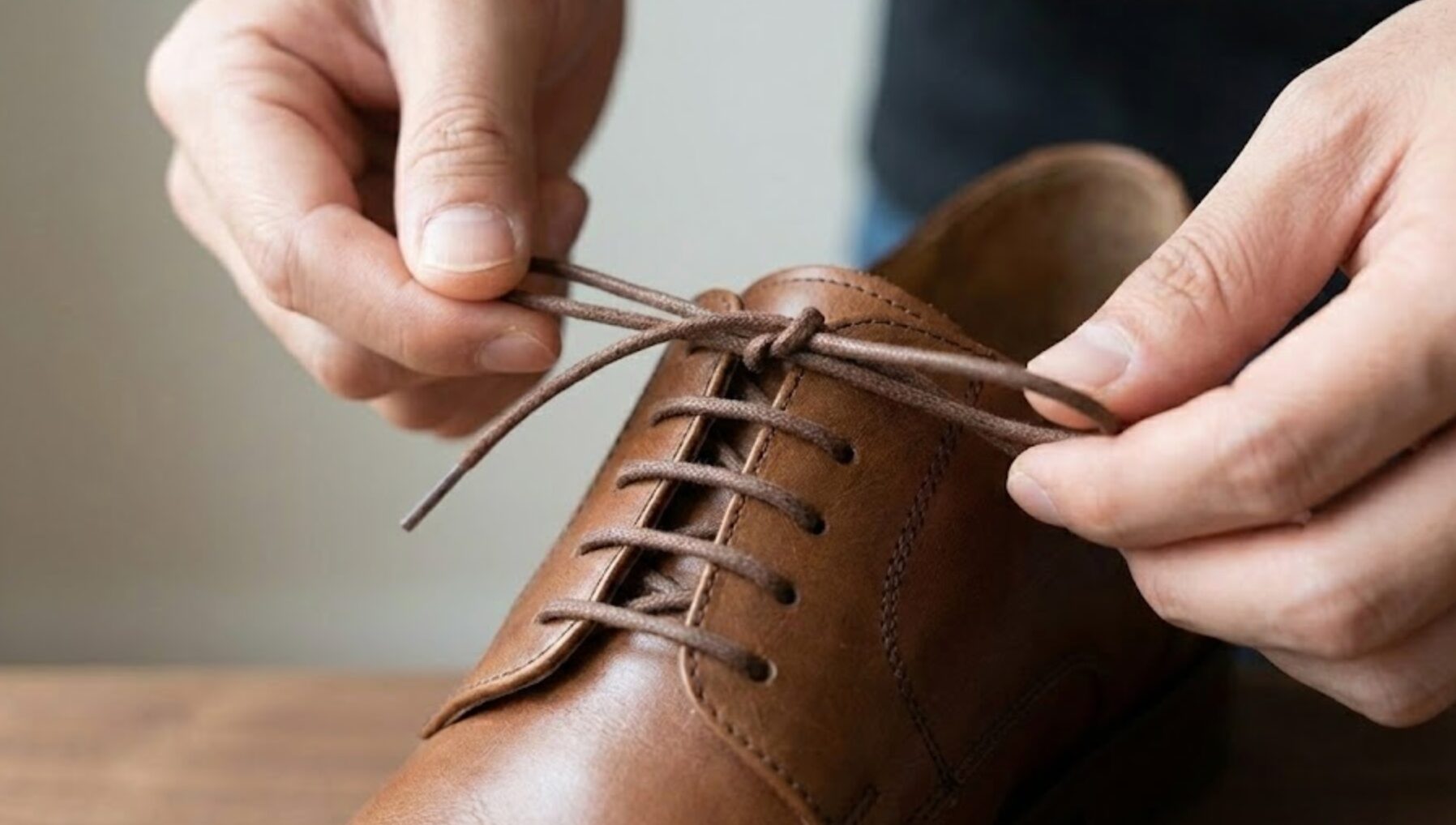 革靴 紐 結ば ない 方法