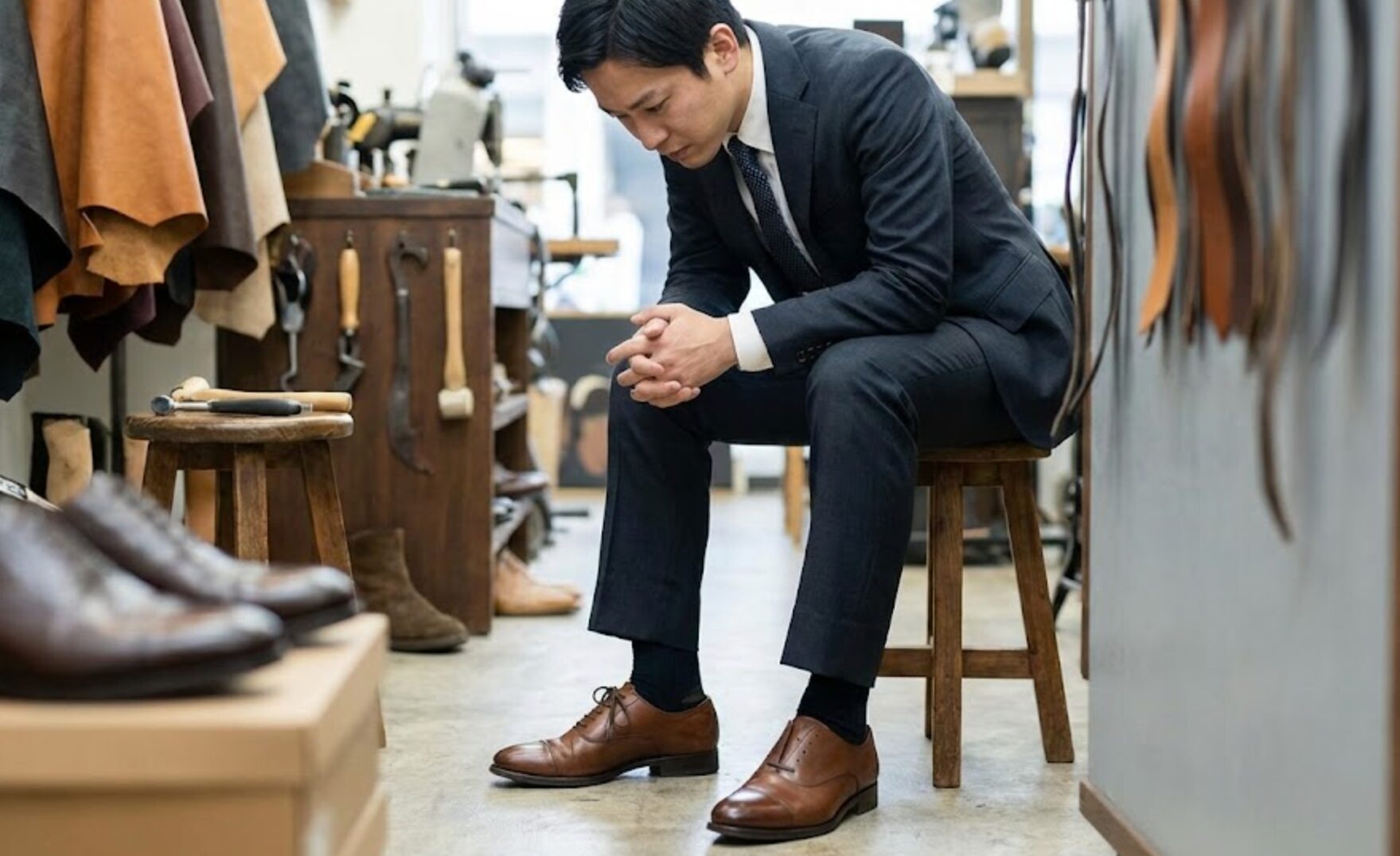 革靴 紐 隠す 隠さ ない