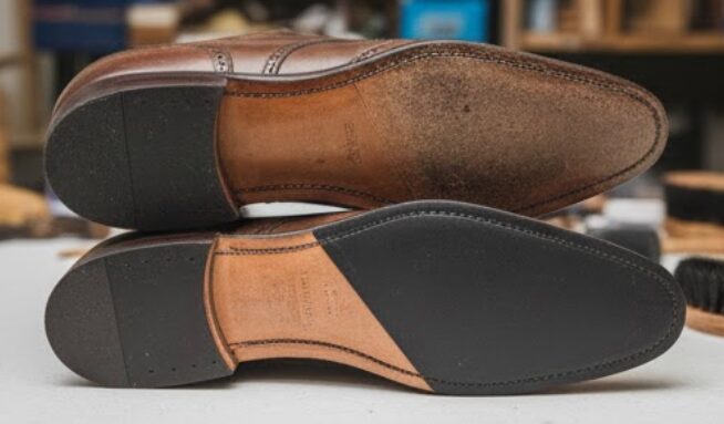 革靴 キュッキュッ 音