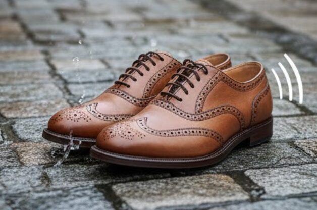 革靴 キュッキュッ 音